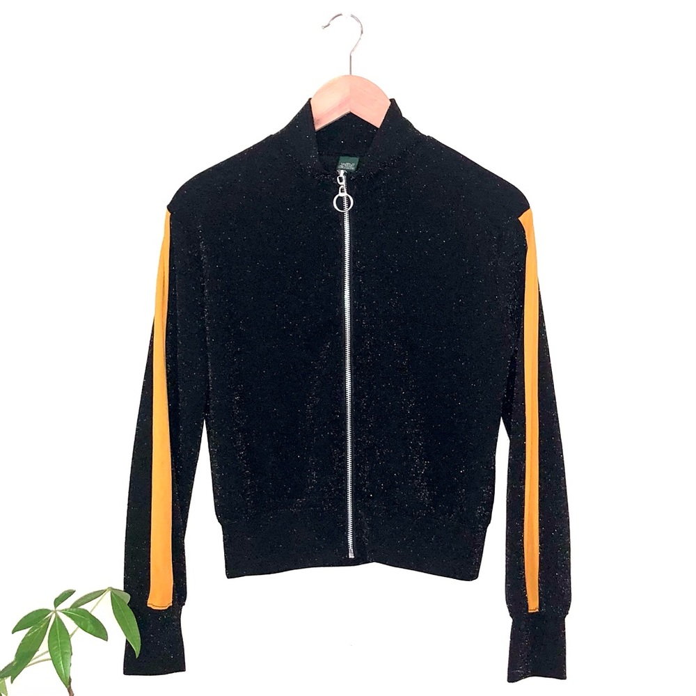 Shimmer Y2K Style Track Jacket